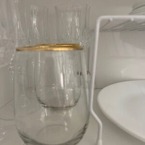 Faux gold lined glasses